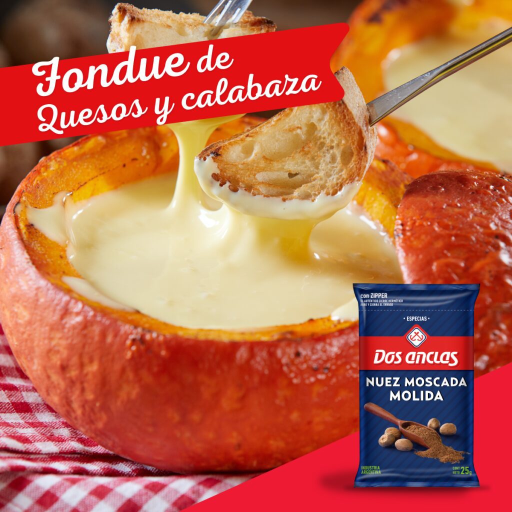 Fondue de queso y calabaza