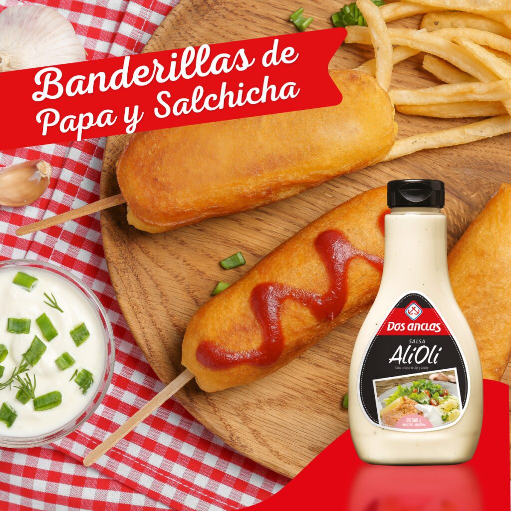 Banderillas de Papa y Salchicha