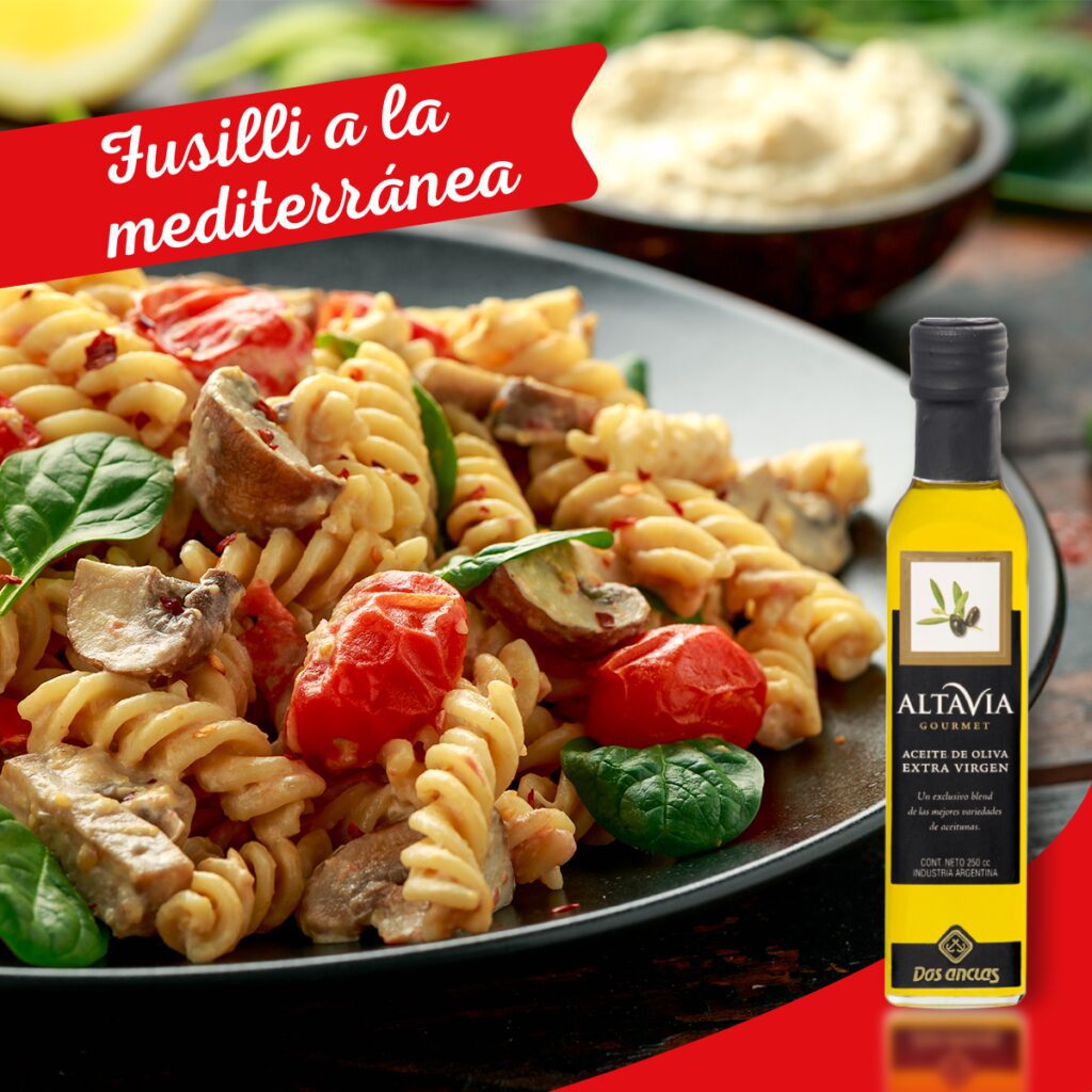 Fusilli a la mediterránea