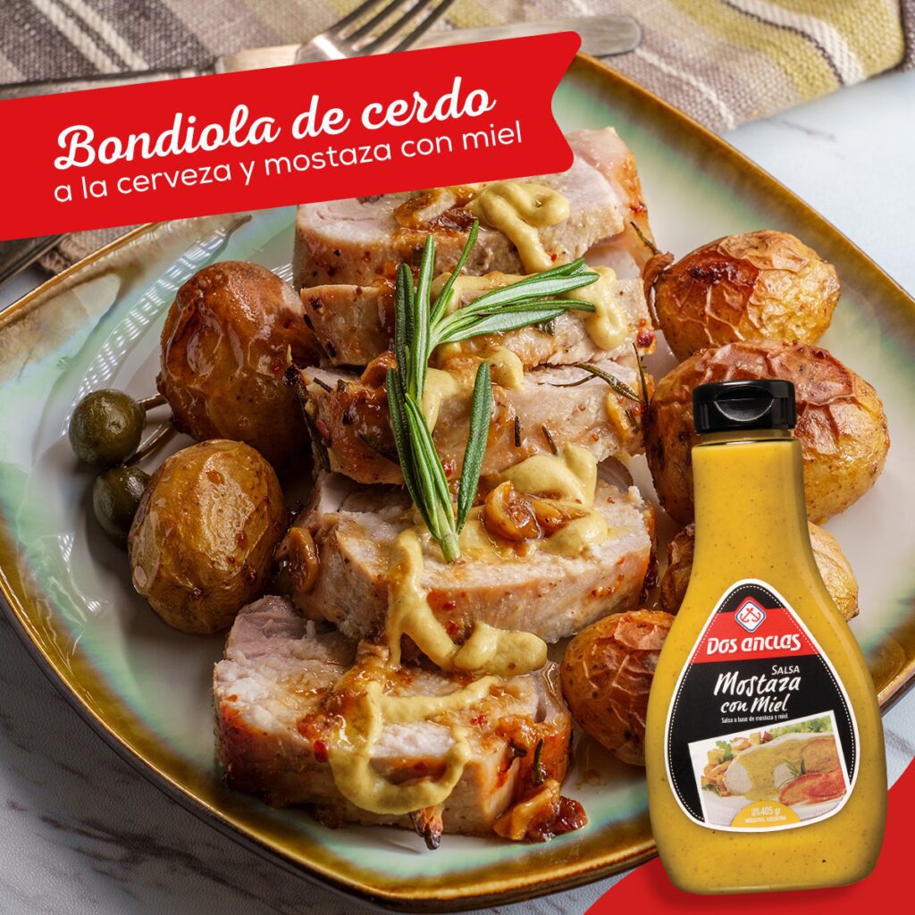 Bondiola a la cerveza y Mostaza con Miel