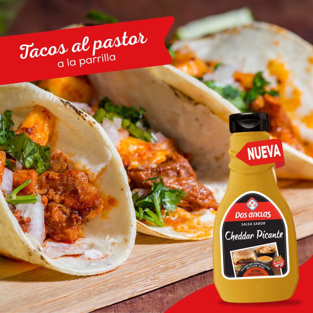 Tacos al pastor a la parrilla