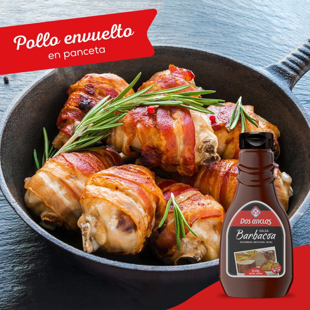 Pollo envuelto en panceta