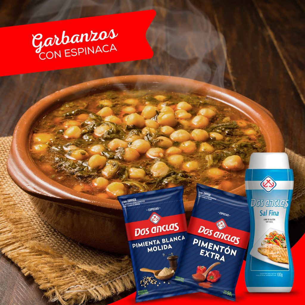 Garbanzos con Espinaca
