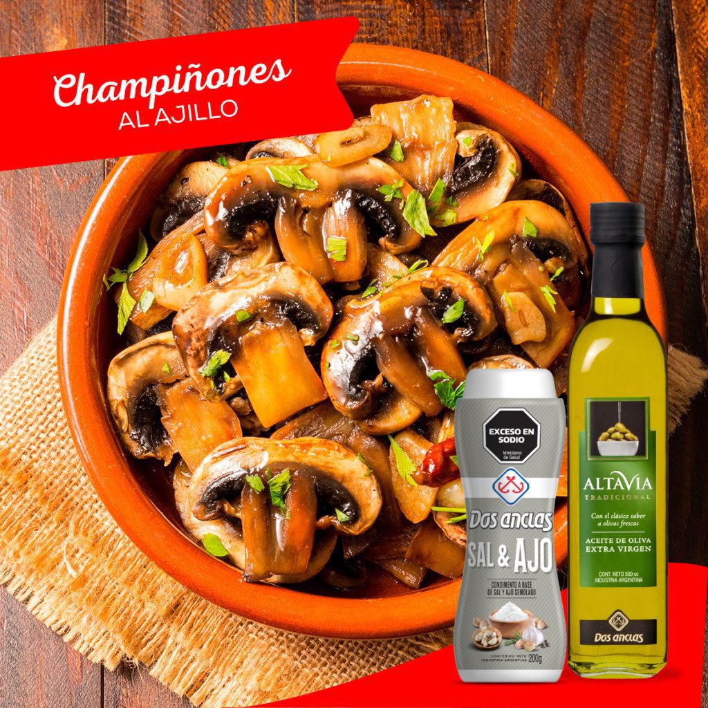 Champiñones al ajillo