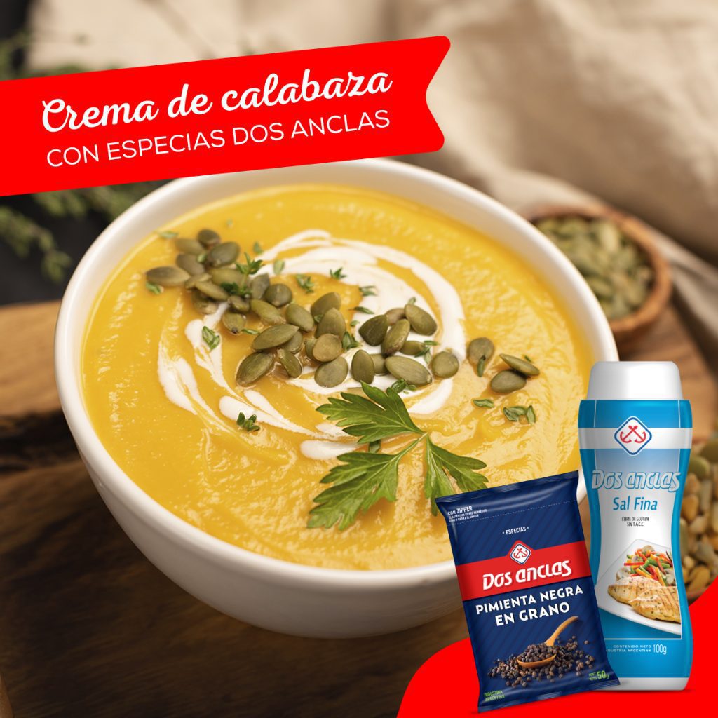 Crema de calabaza con especias Dos Anclas