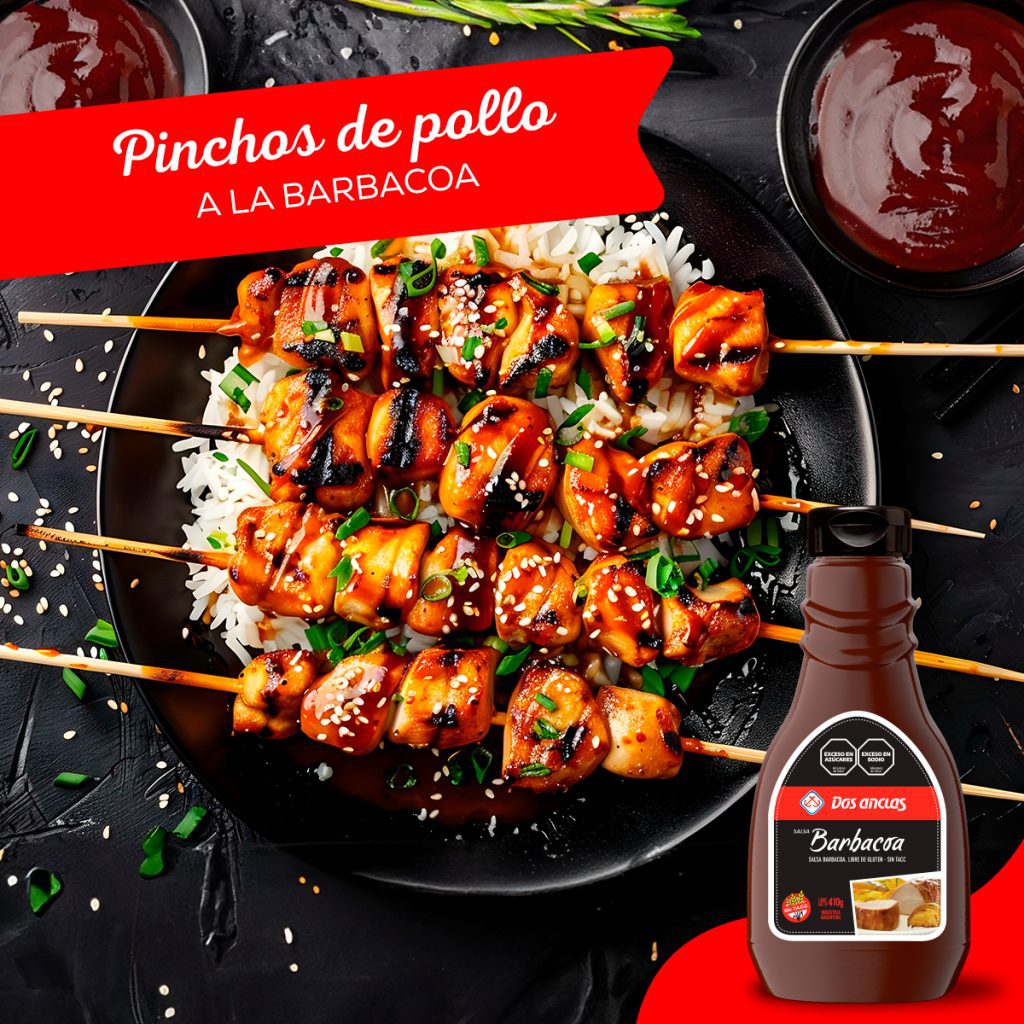 Pinchos de pollo a la barbacoa