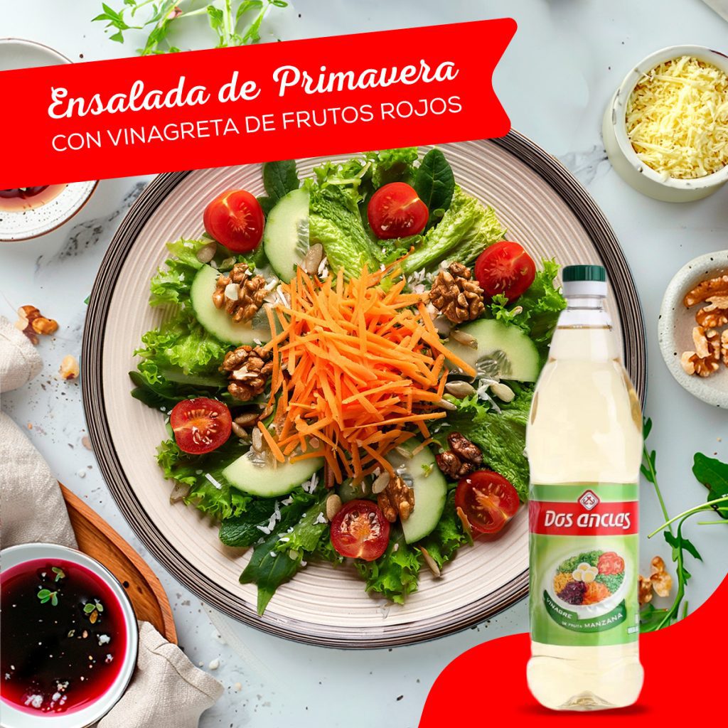 Ensalada con Vinagreta de Frutos Rojos