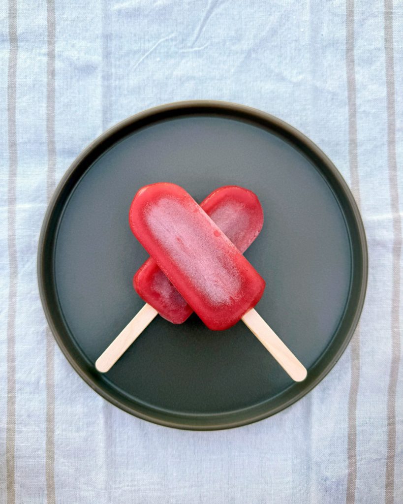 Palitos helados de Frutilla y Coco