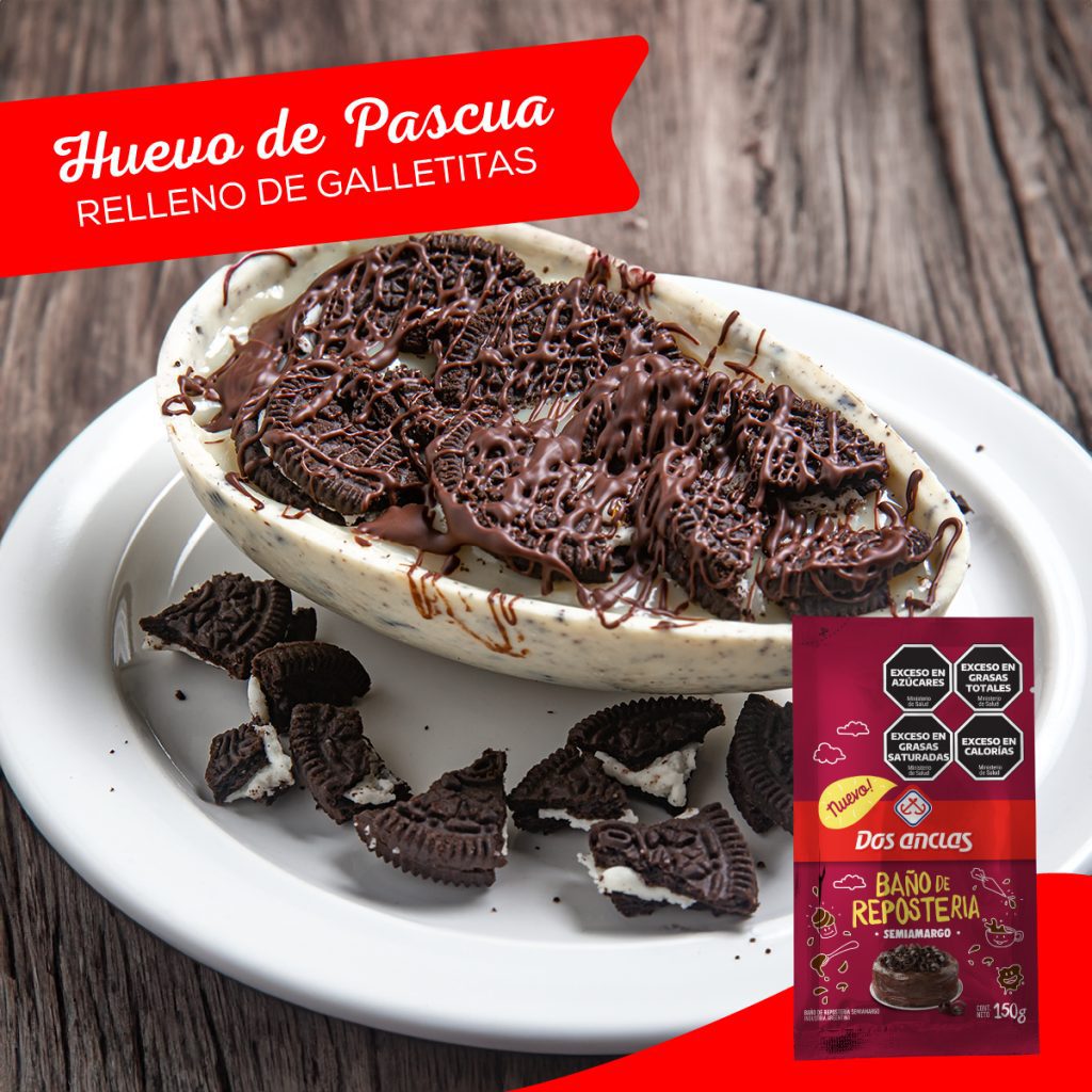 Huevo de Pascua relleno de galletitas
